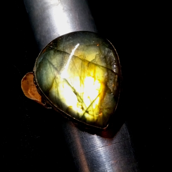116 NWT Labradorite gemstone crystal 925 silver ring size 10 free shipping sale - Picture 9 of 10